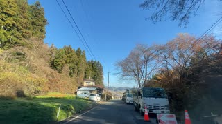 宮城栗原、登米、涌谷神社巡りドライブ　5　広域農道を栗原の櫻田山神社到着5　マツダ２車載　2022　1126