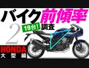 バイク前傾率調査VOL.2〜［19台］HONDA大型編