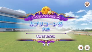 【ウマ娘プリティーダービー】とあるトレーナーのカプリコーン杯(グレードリーグAグループ決勝)