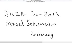 【ペイント】マウス手書き文字　その10　ミハエル・シューマッハ