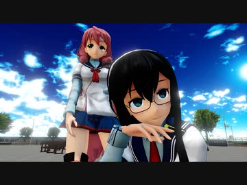 【MMD艦これ】大淀と明石でKiss me 愛してる
