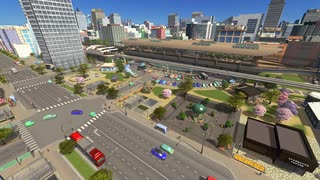 Cities:Skylines 駅前を眺めるだけ。