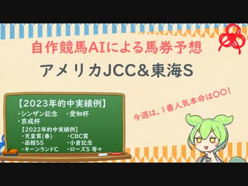 自作競馬AIでアメリカJCC&東海S予想！
