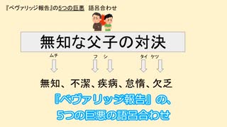 【ゴロ】『ベヴァリッジ報告』の5つの巨悪「無知な父子の対決」