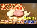 ニンニク何%入れたハンバーグが一番美味しいのか？