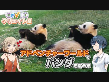 アドベンチャーワールドでパンダを眺める【CeVIO】