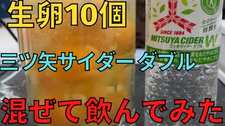 【完全栄養】　生卵10個に三ツ矢サイダー ダブル混ぜて乾杯する弱者男性