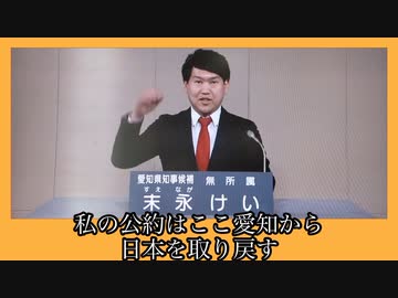 【愛知県知事選挙】末永けい　政見放送
