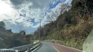 宮城栗原、登米、涌谷神社巡りドライブ　15　涌谷への山越から黄金山神社　マツダ２車載　2022　1126