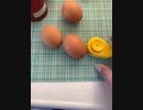 DAISO のプッチン穴開け器で　ゆで卵作ります