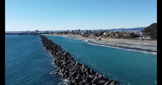 【ドローン空撮】静岡県焼津市浜当目海岸【海の景色】 shizuoka-ken yaizucity hamatoume beach