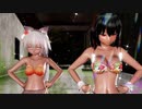 【東方MMD】文と椛で「Crab Rave」 1080P
