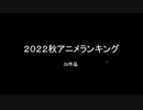 2022年秋アニメランキグンｗｗｗｗｗｗ