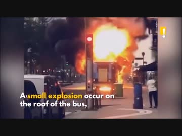 バス爆発炎上