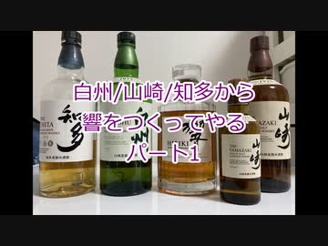 ウイスキー初心者結月ゆかりと番外編【白州/山崎/知多から響を作るパート1】