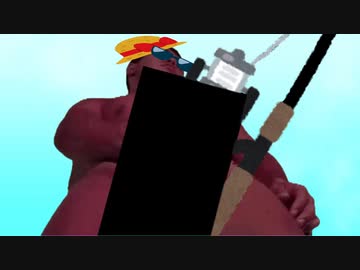 釣りをする先輩