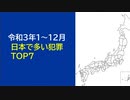 日本で多い犯罪TOP７