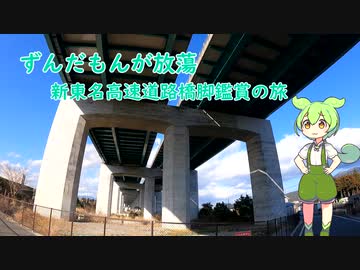 【自転車車載】ずんだもんがほうとう　新東名高速道路橋脚鑑賞の旅