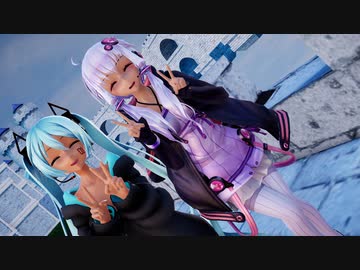 【Ray-mmd】ゆかりさんとミクちゃんが天空の城でマスターこちらっ！