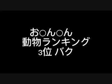 お○ん○ん　大きさ動物ランキング3位