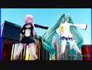 MMD、ルカ、ミク、計2人、で、ダブルラリアット(ねぎふえP．Euroarrange)