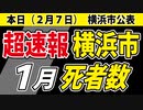 【本日公表】横浜市の1月の死者数を超速報します【過去6年の推移グラフ】