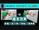【AviUtl】基本効果～座標・拡大率・透明度・回転～ (エフェクトの使い方)