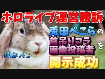 【勝訴】ホロライブ運営、ぺこらの首吊り画像を投稿した男を開示