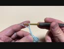 11.すじ編みの長編み(立ち上がりから)