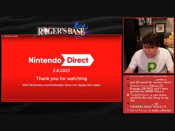 【海外の反応】RogersBaseのニンテンドーダイレクト Nintendo Direct 2023.2.9 海外の反応