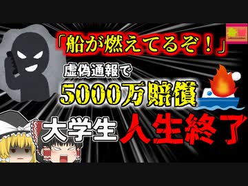 【2013年米国】少年「湖の上で船が炎上してるぞ！」虚偽通報を行い、懲役刑と5000万円支払い命令が下り人生終了【ゆっくり解説】