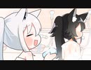 【手描き】ミオしゃの背中を洗いたいフブキ【ホロライブ/白上フブキ/大神ミオ】