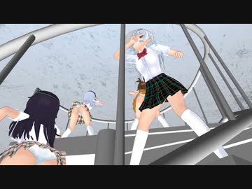 【MMD】暁、ヴェールヌイ、電、響ちゃんが螺旋階段ステージでチョコレイト・ディスコを踊る