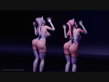 [MMD] HAKU x LUKA Bunny Suit (弱音ハク - 巡音ルカ) - Wa da da
