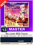 【譜面確認用】 No Limit RED Force MASTER 【チュウニズムNEW外部出力】