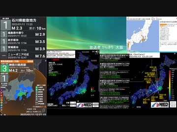 [アーカイブ]最大震度3　神奈川県西部　深さ10km　M4.1