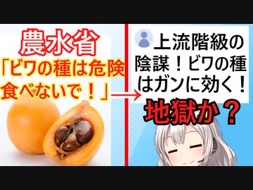農水省「ビワの種は毒だよ」→陰謀論者「また政府が嘘ついてる！ビワの種はガンに効く！」と地獄のようなリプ欄になる…