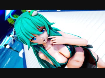 【東方ｍｍｄ】黒水着な早苗さんが踊ってくれました【LUVORATORRRRRY！】【４ｋ】