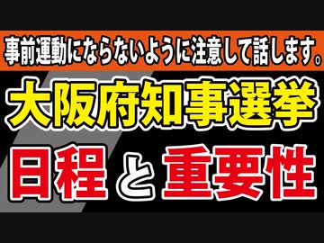 【大阪府知事選挙】基本的なことと、私の視点