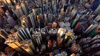 Aerial view of Hong Kong Downtown.角尾直美