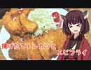 【揚げたてトンカツとエビフライ】きりたんのあったかご飯【2食目】
