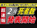 【超速報】2月の死者数発表スタート【魔の2月】