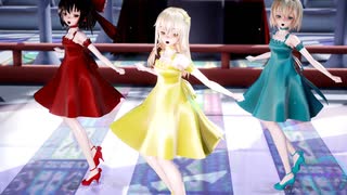 【東方MMD】魔理沙・霊夢・アリスで「シンデレラ」1080P