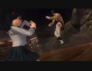 DOA5LR スクールコスの女性キャラ達を仏像にぶつける
