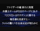 ファイザーの嘘 新たに発覚 弁護士チームが2237ページに及ぶ 「COVID-19ワクチン」に関する 報告書を見直すと… ラットの驚くべき全身反応が明らかに