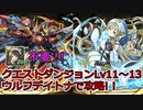 【パズドラ】3月のクエストダンジョンLv11、12、13 ウルフデイトナで攻略！！