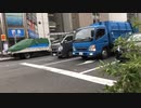 ゴミ収集車 昭和通りに向かう