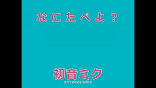 なにたべよ？　Feat.初音ミクNT