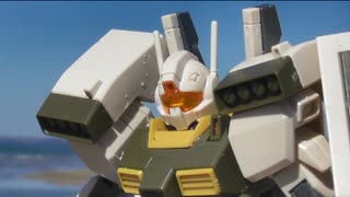 アウトドアガンプラ　ジムⅢ (ユニコーンデザートカラーVer.)を作る　後半