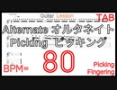 Michael Romeo Picking Guitar Lesson Alternate BPM80【Picking･Fingering ピッキング･フィンガリング】